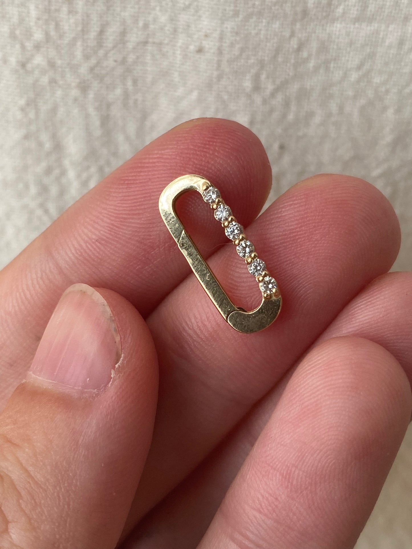 14kt 1.13ctw diamond trombone push connector