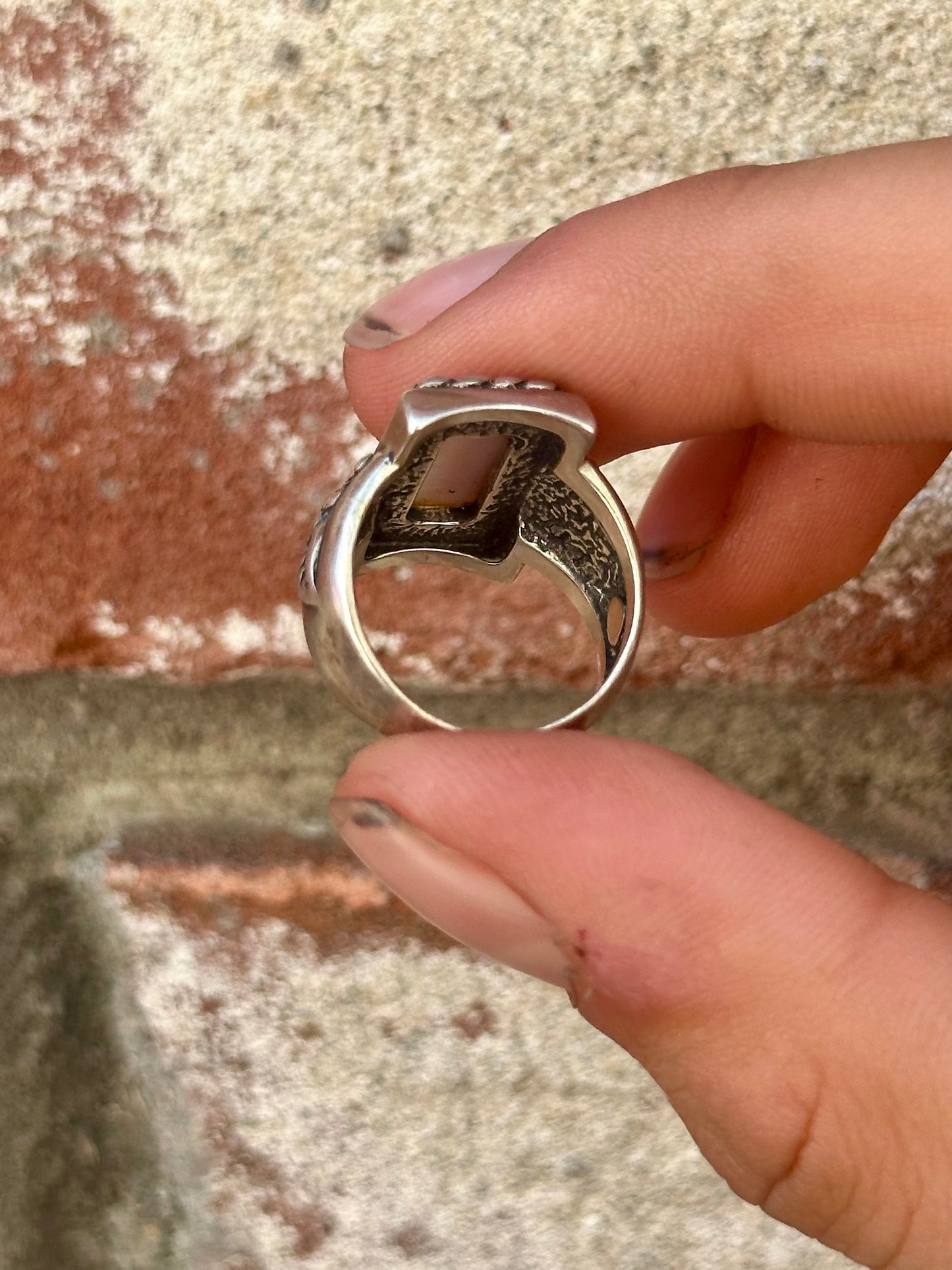 Vintage mother of pearl ring