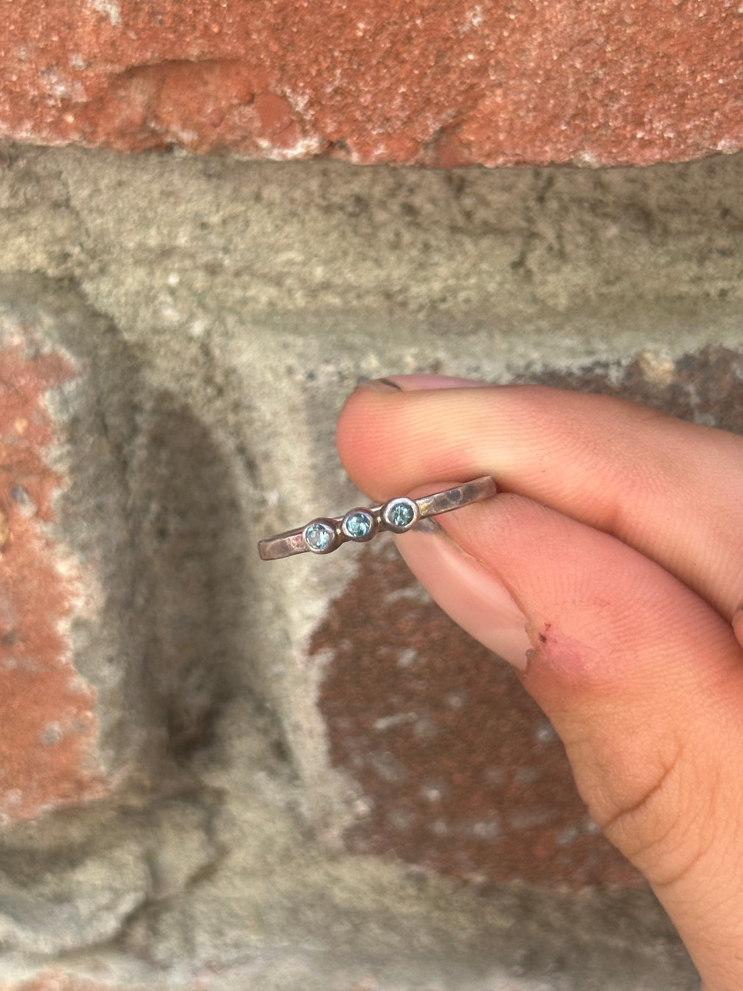 Vintage blue topaz ring