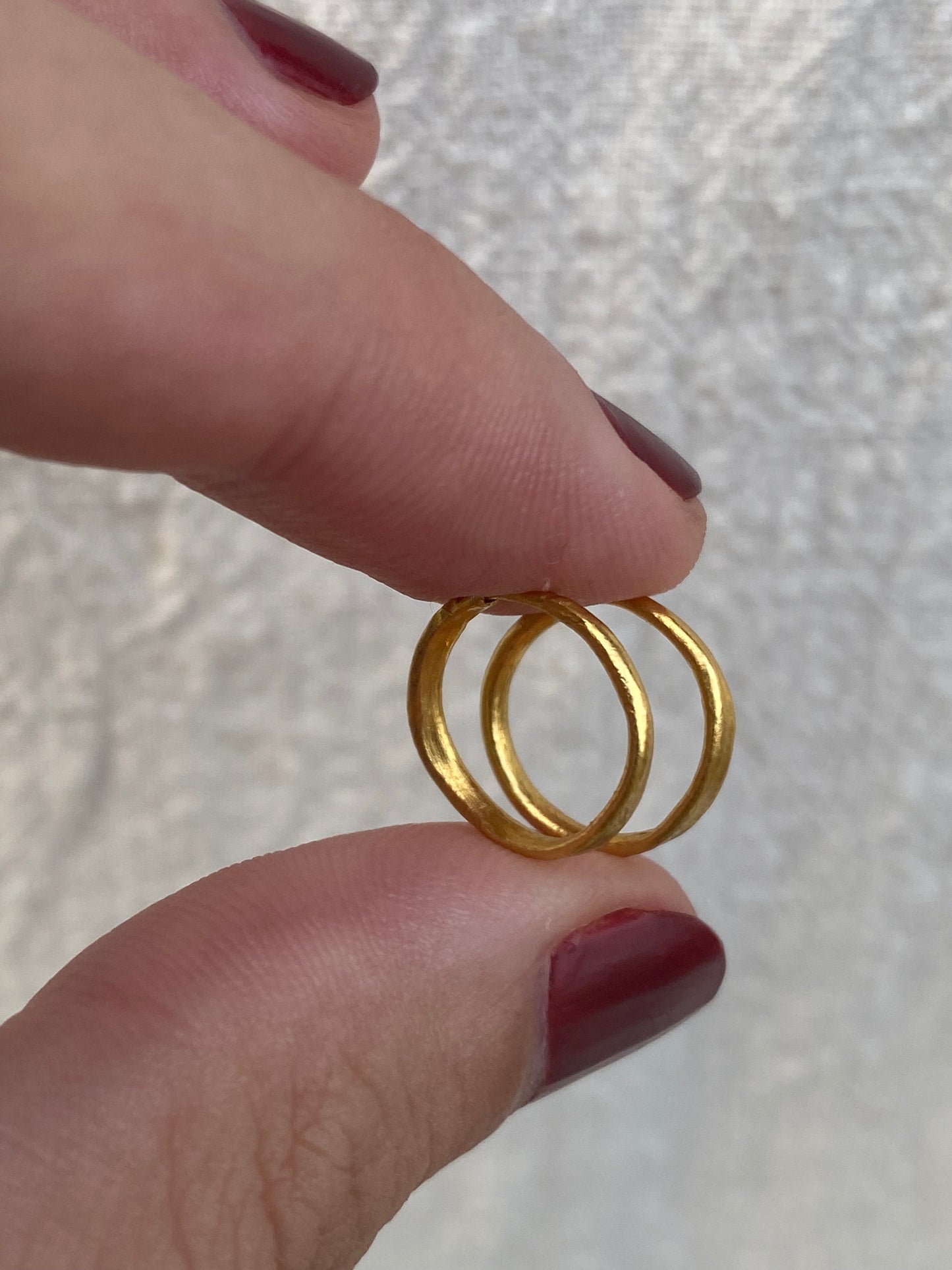 24kt vintage flush mini hoops