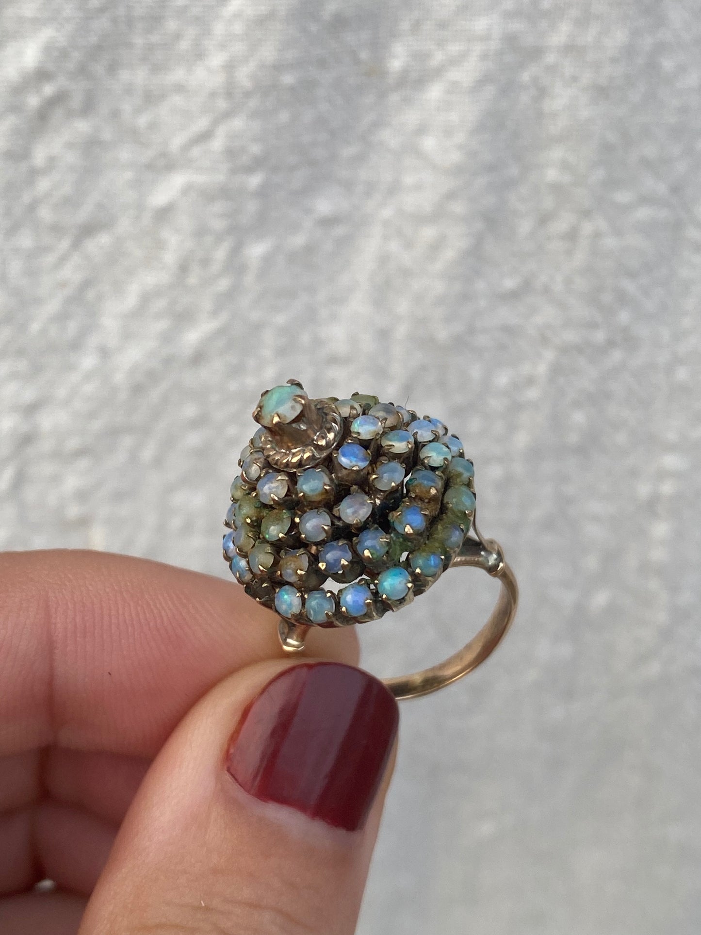 10kt vintage opal ballerina ring