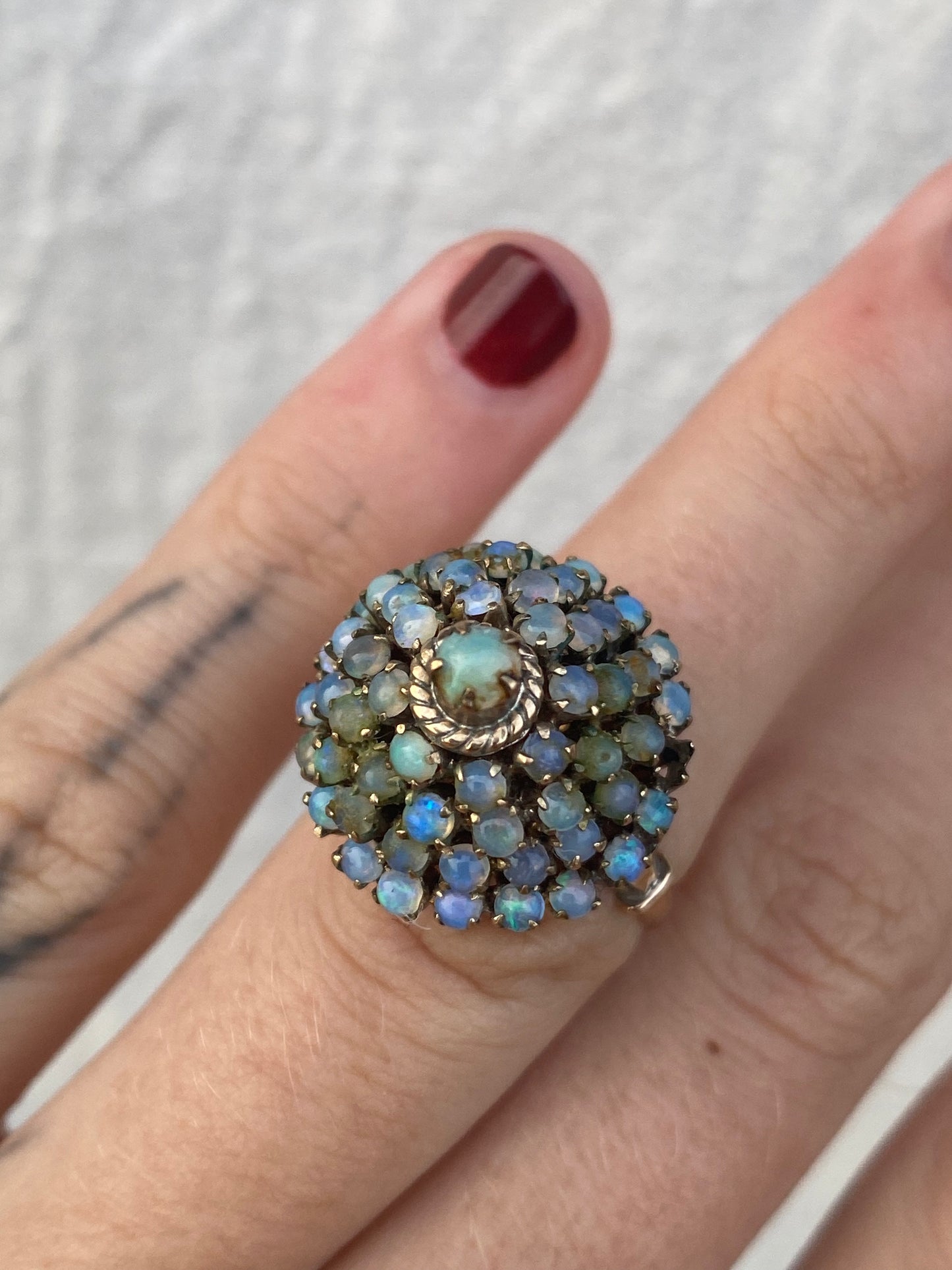 10kt vintage opal ballerina ring