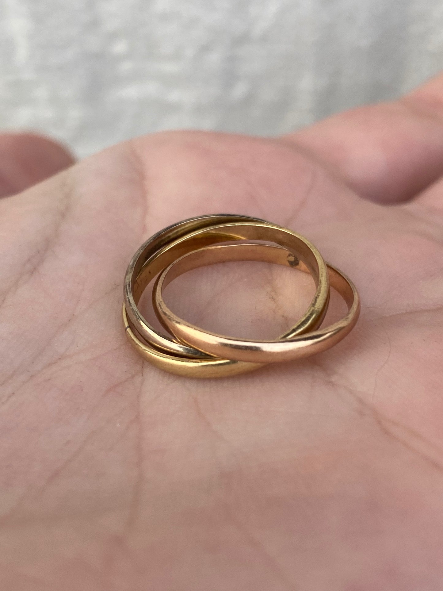 18kt vintage tritone ring
