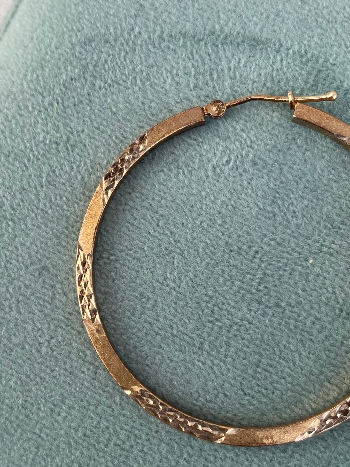 14kt etched hoops