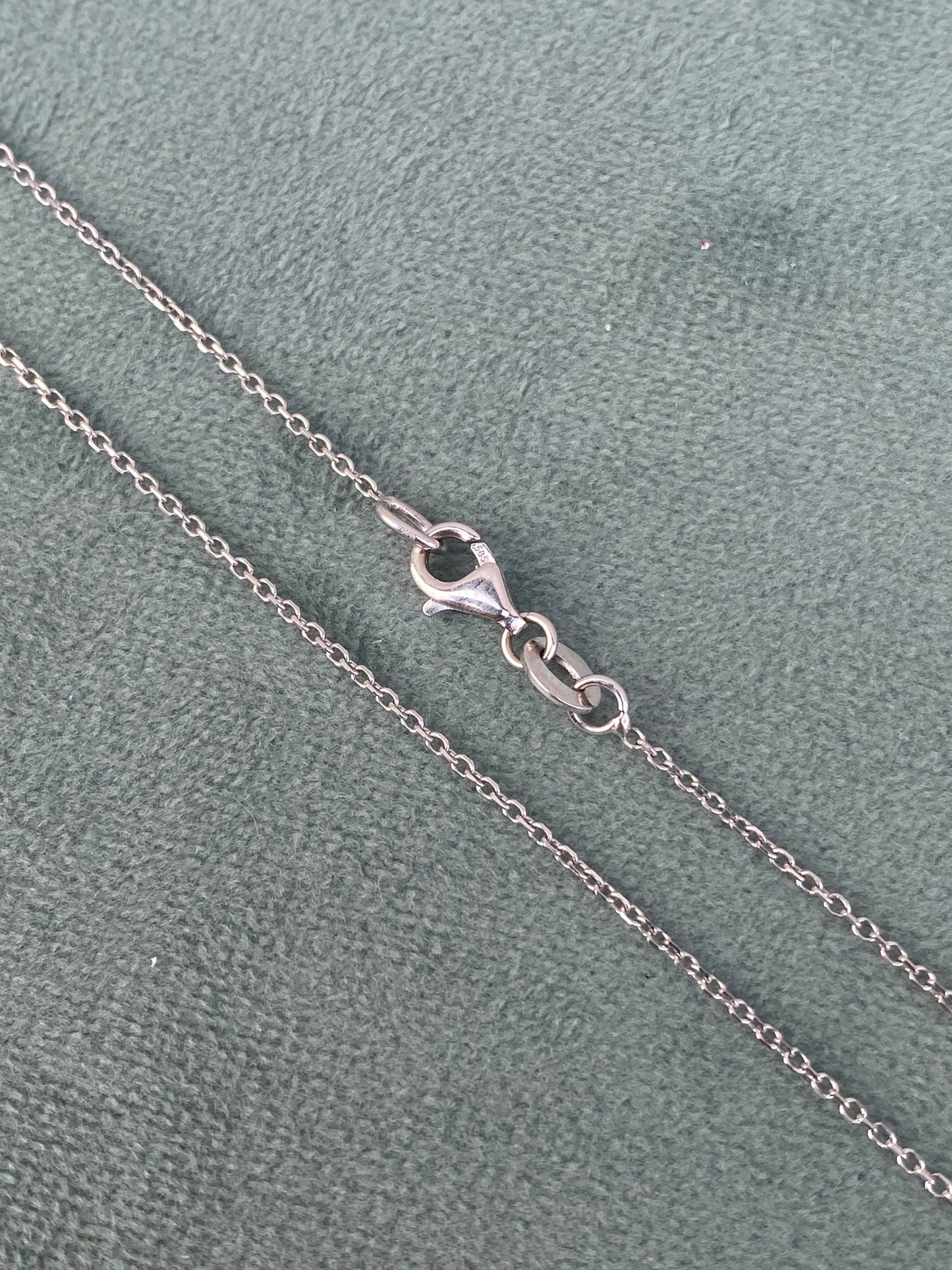 14kt 18" white gold chain