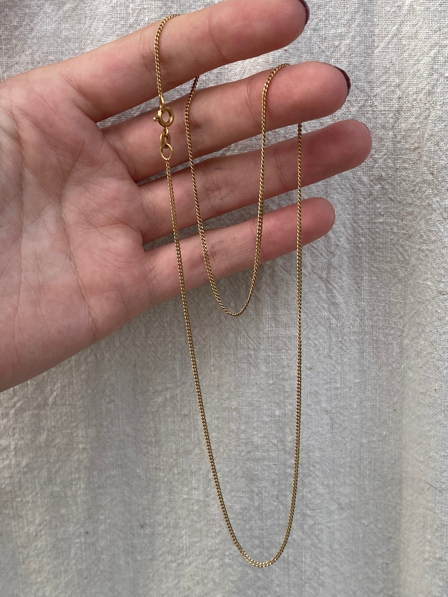 18kt 20" vintage curb chain