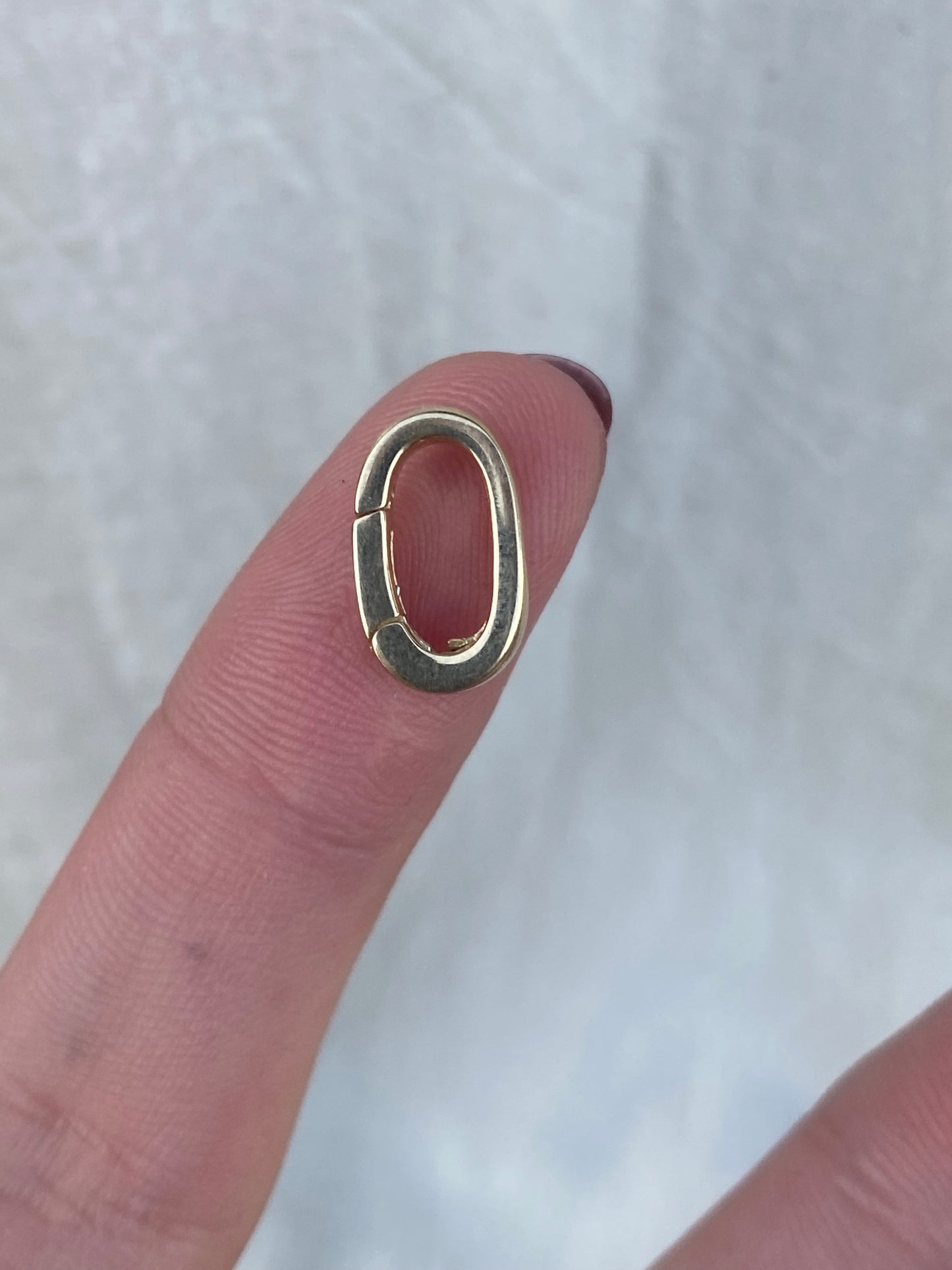 14kt oval push connector