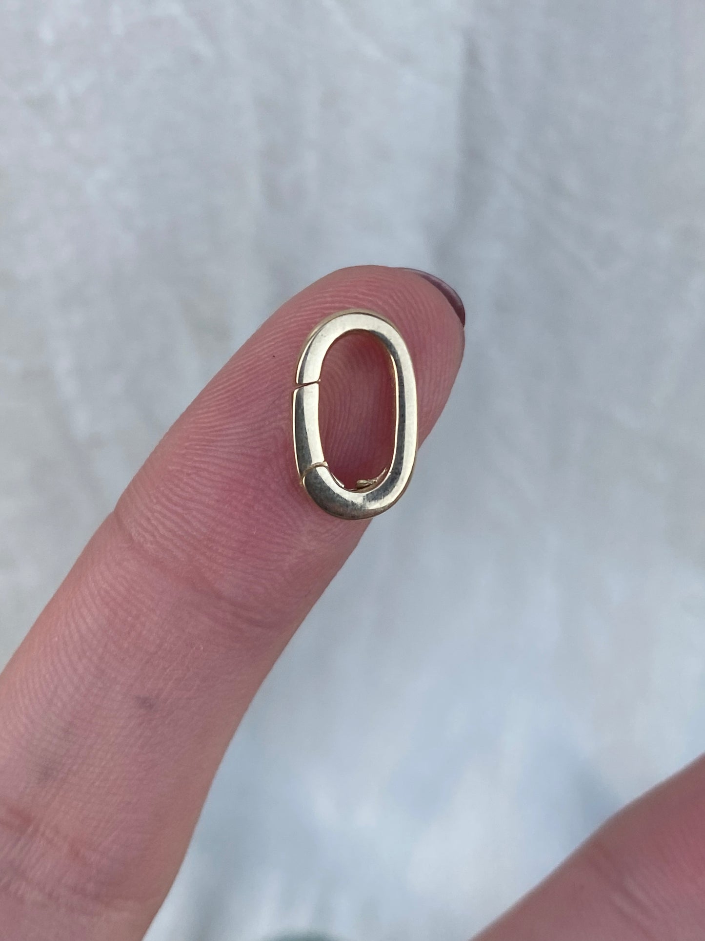 14kt oval push connector
