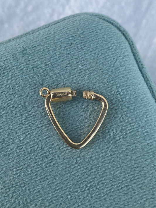 14kt triangle carabiner