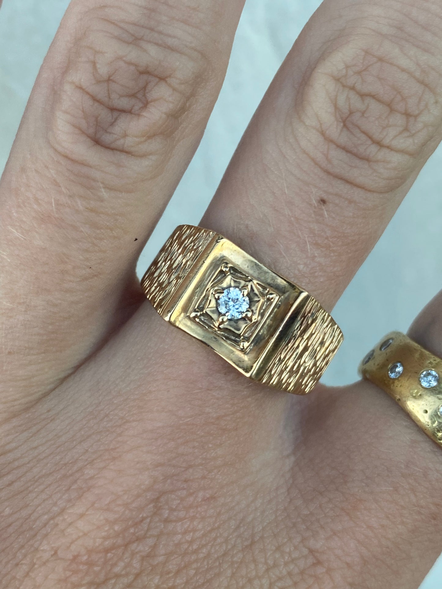 10kt vintage diamond ring