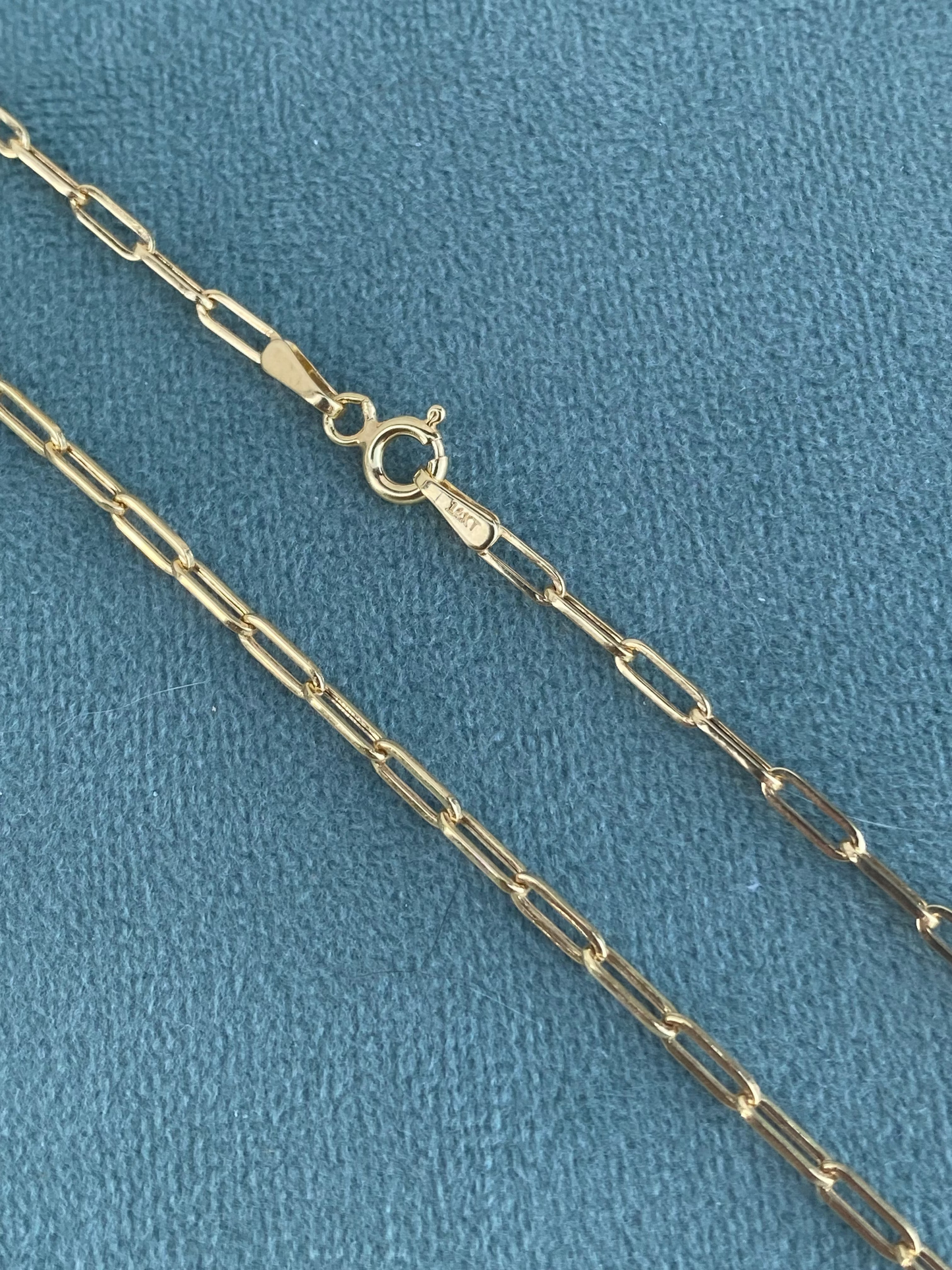 14kt 16" paperclip link chain