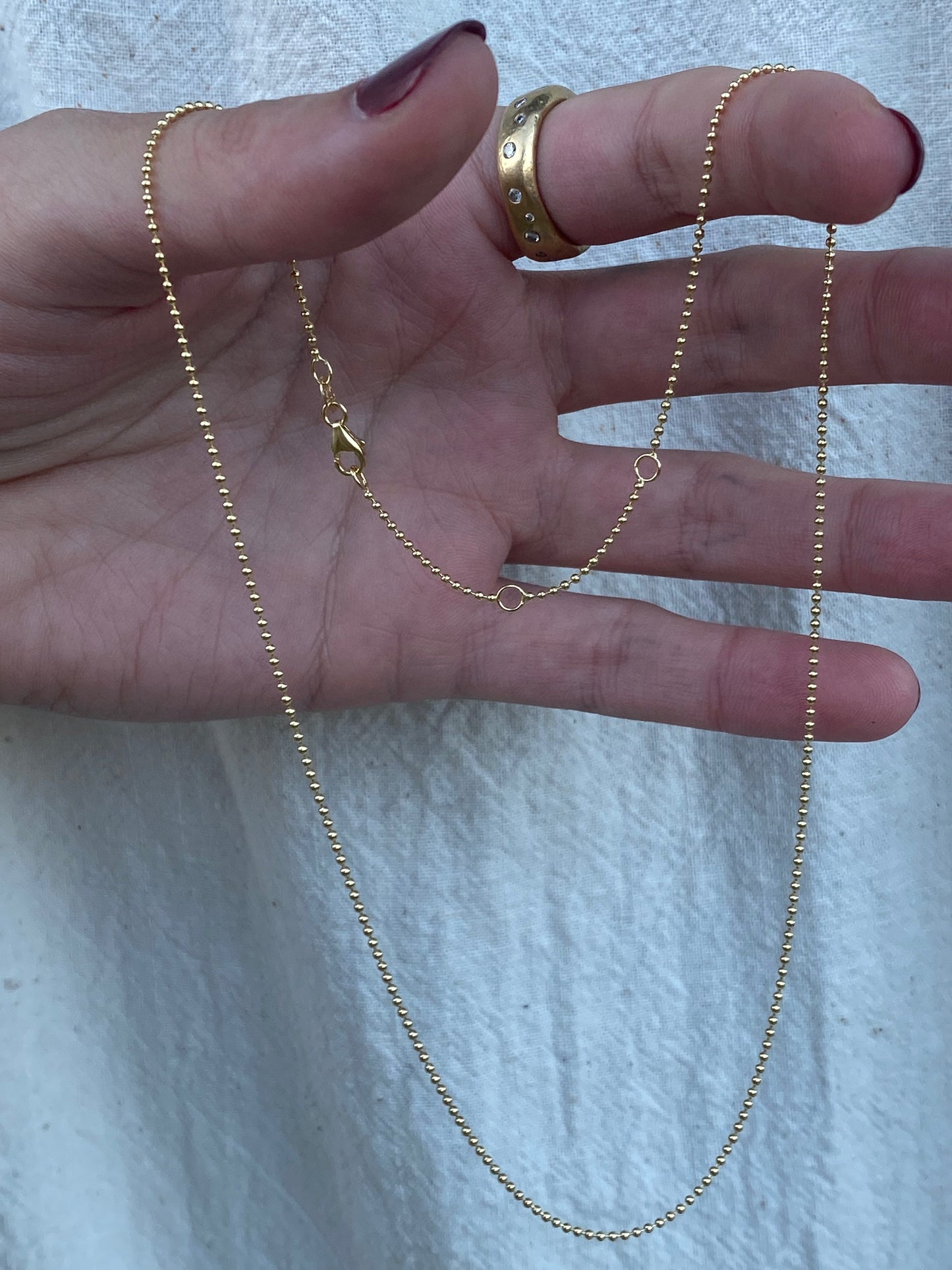 14kt 16-17-18" ball chain