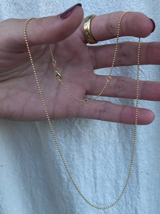 14kt 16-17-18" ball chain