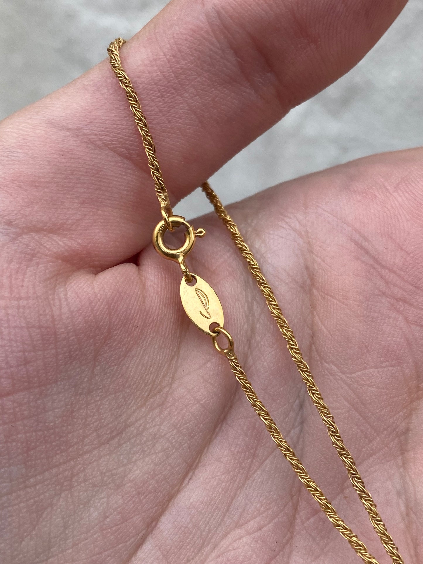 14kt 25" vintage rope chain