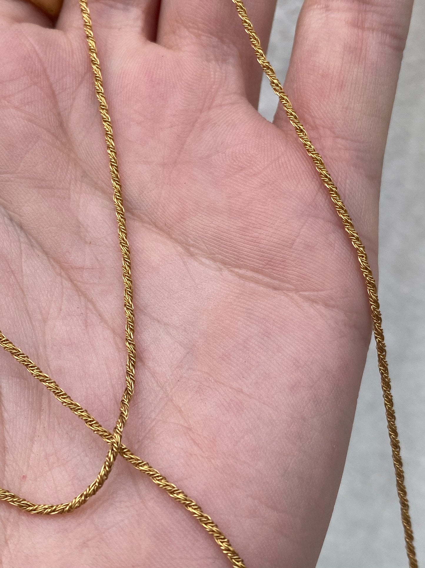 14kt 25" vintage rope chain