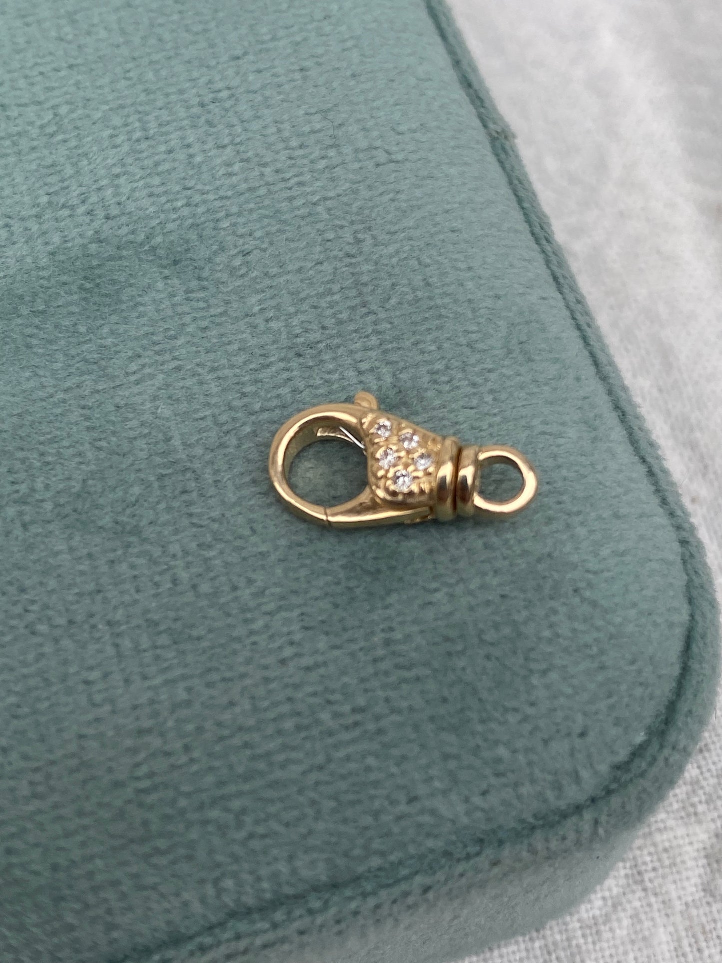 14kt diamond swivel clasp