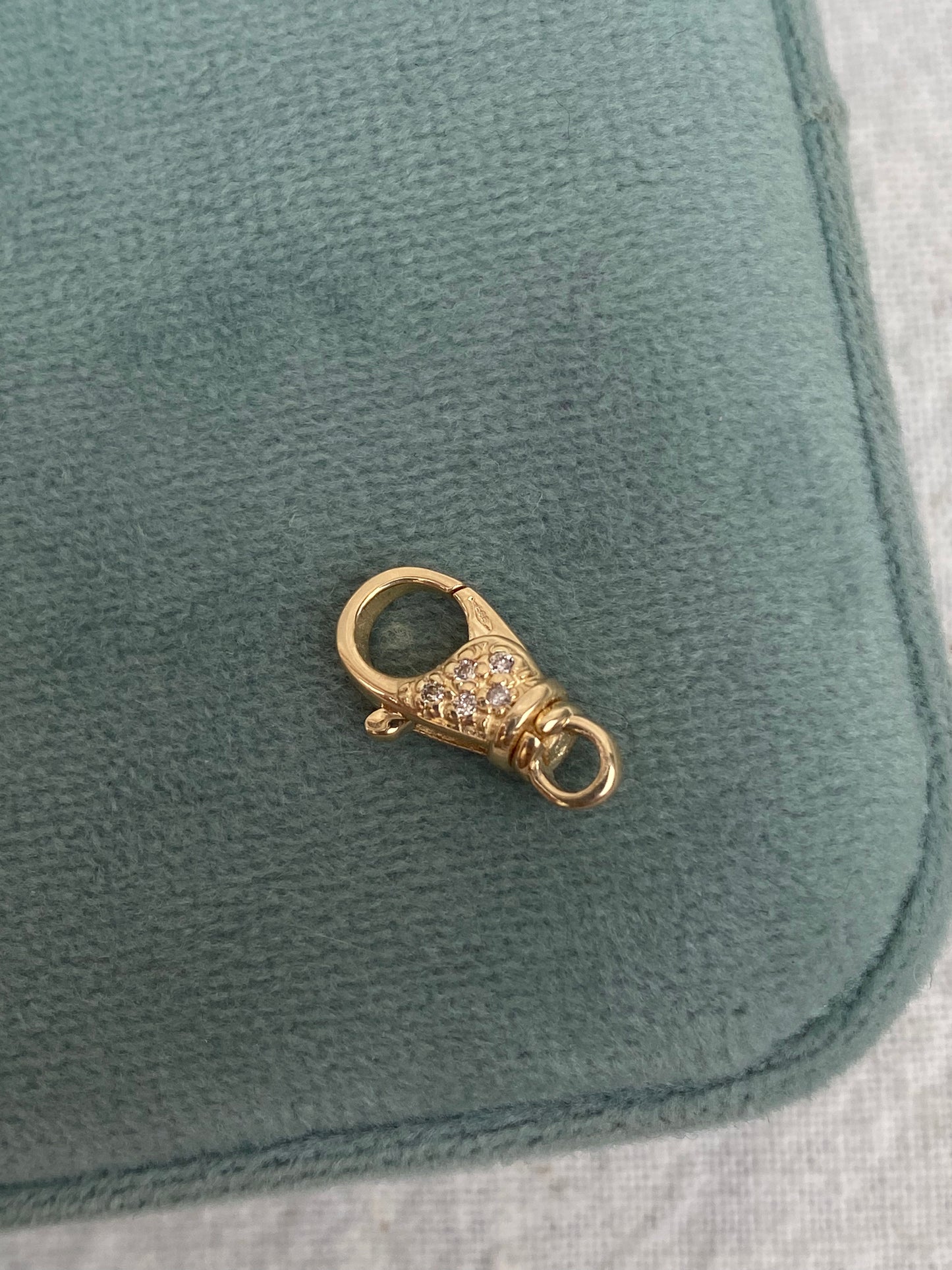 14kt diamond swivel clasp