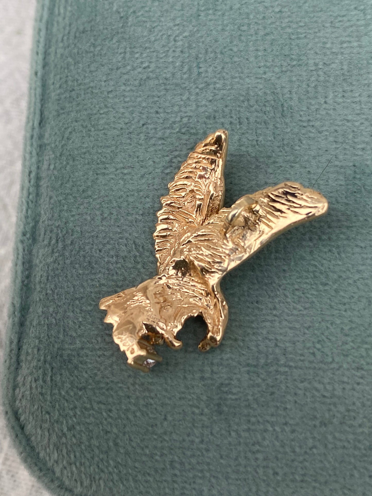 14kt diamond eagle pendant