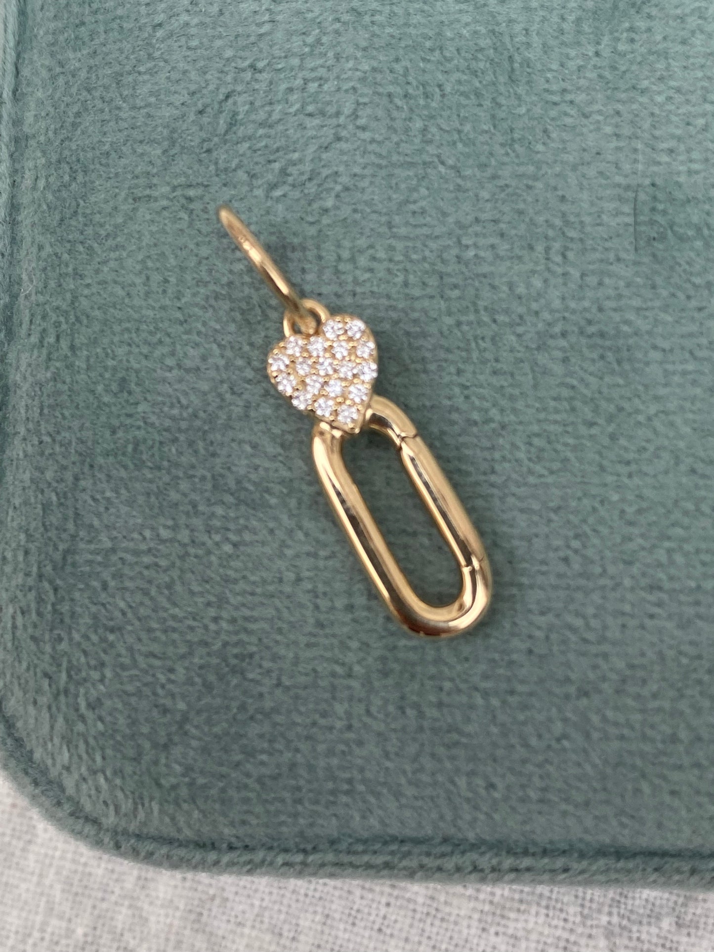 14kt diamond heart extender