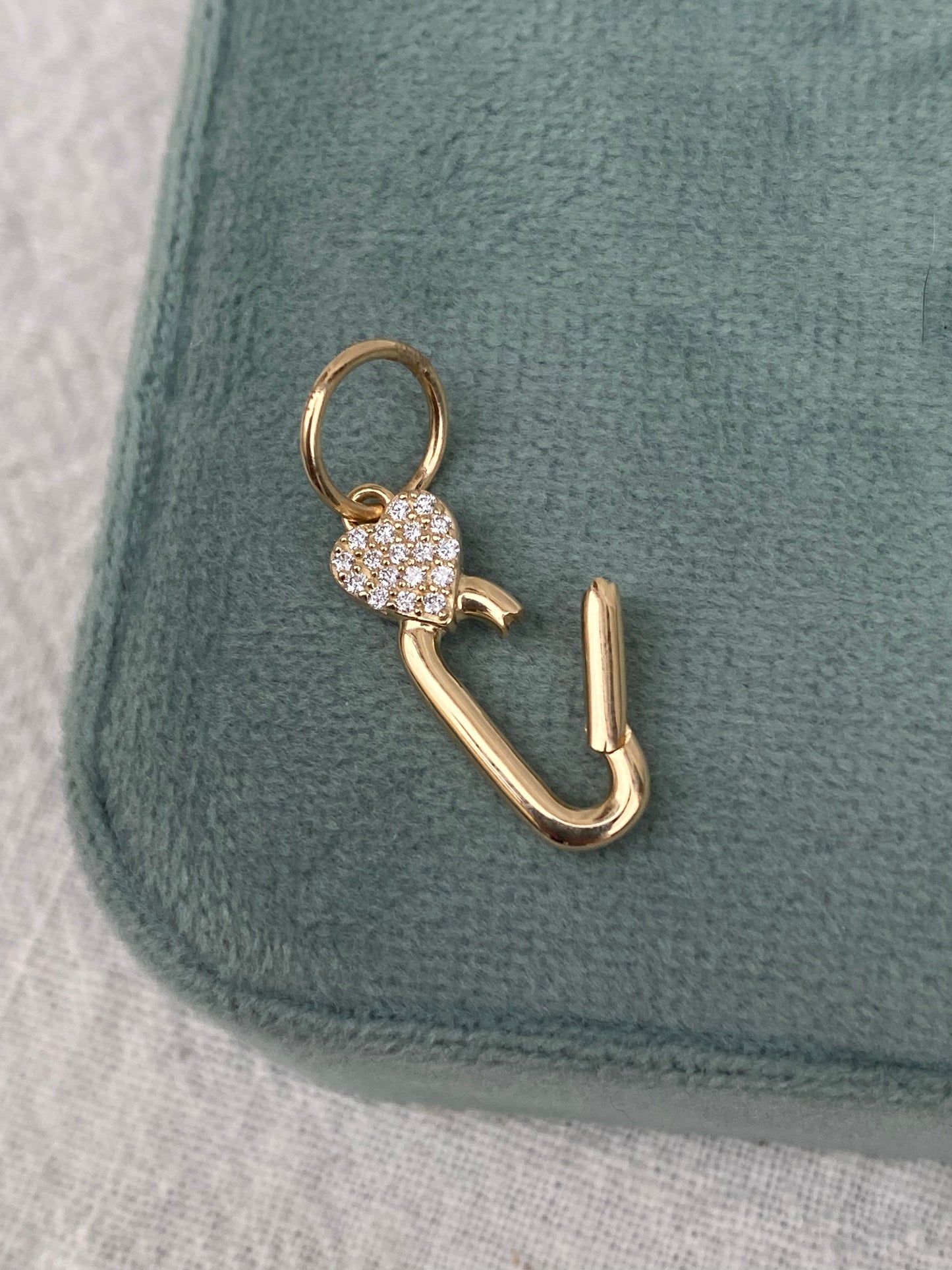 14kt diamond heart extender