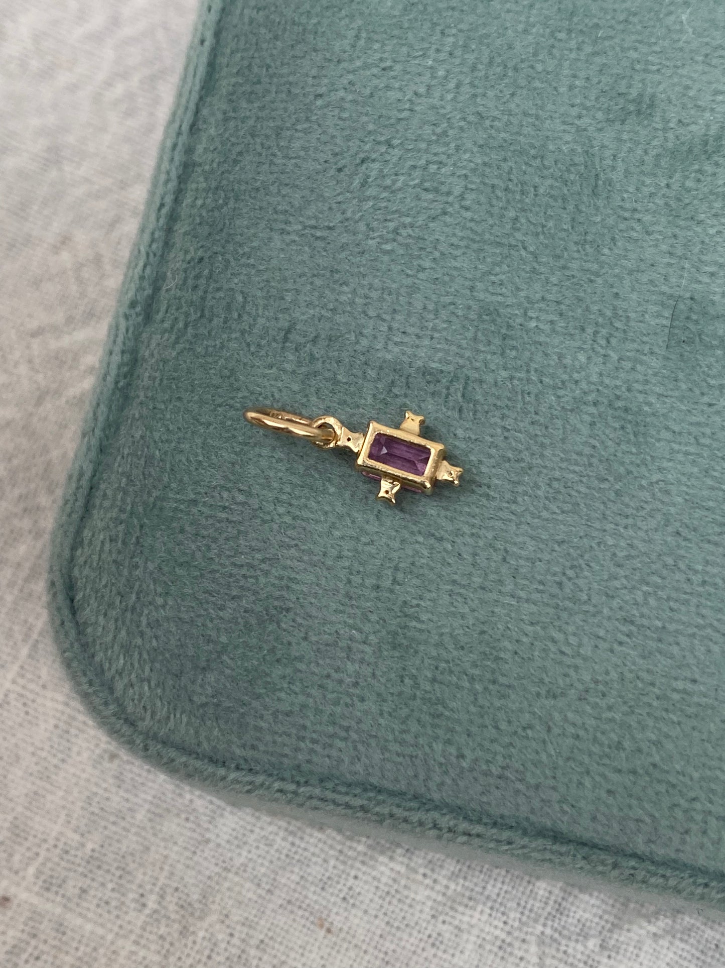 14kt tourmaline diamond pendant