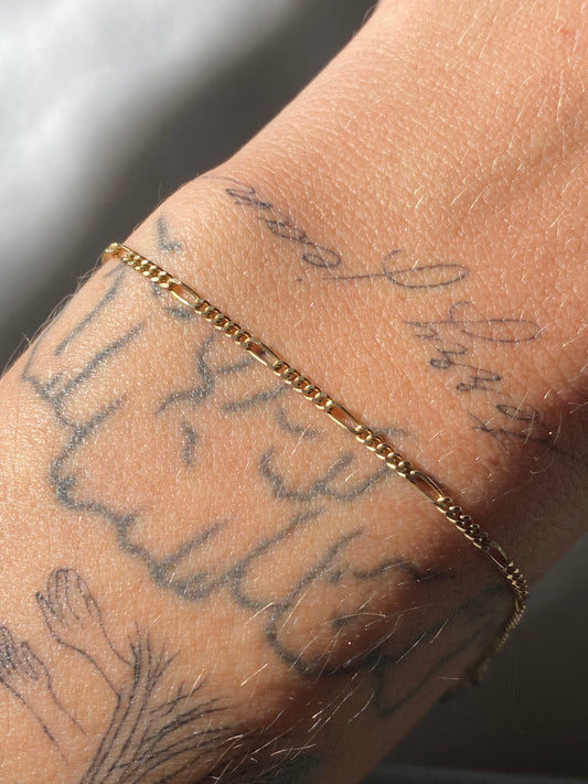 14kt vintage italian figaro bracelet