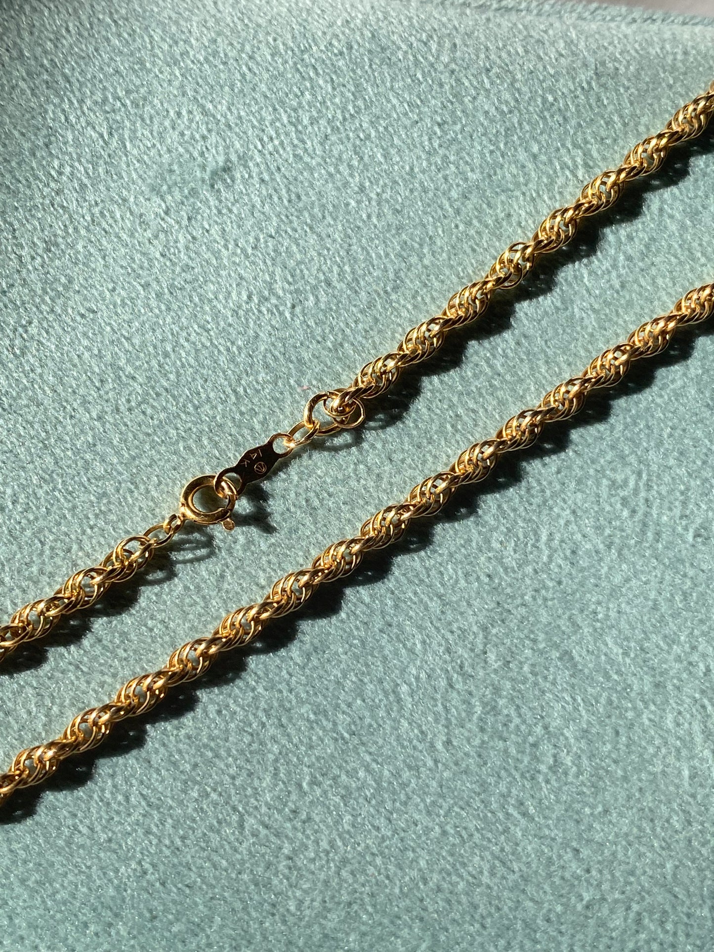 14kt 14" vintage rope chain