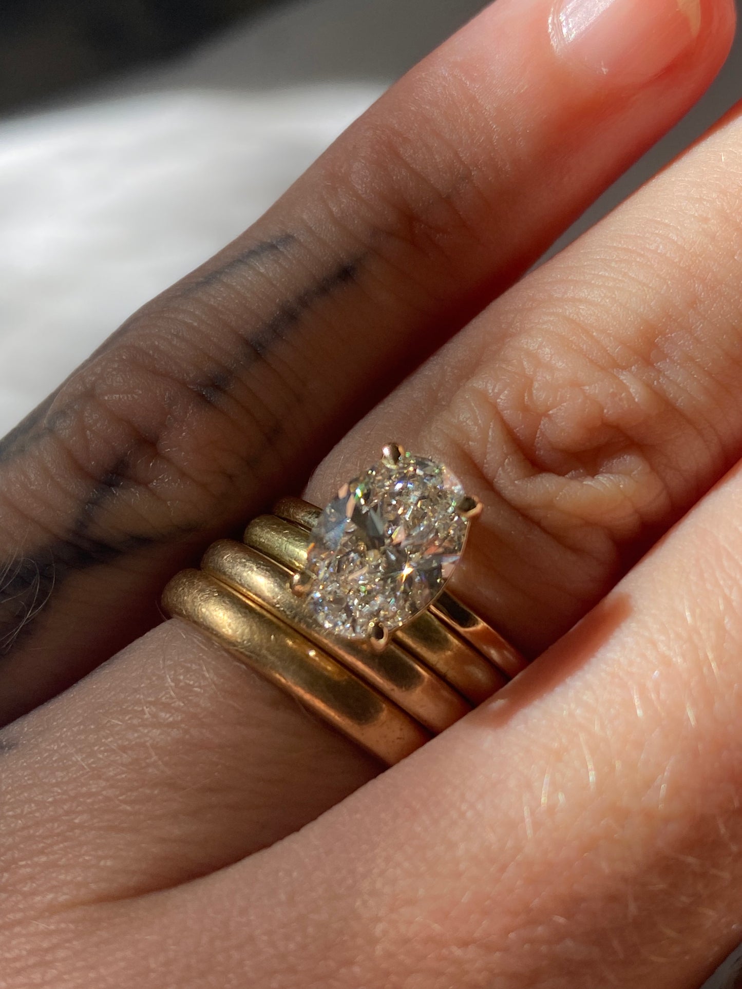 14kt 2.02ctw oval cut lab diamond ring