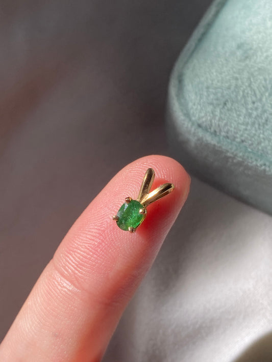 14kt vintage emerald pendant