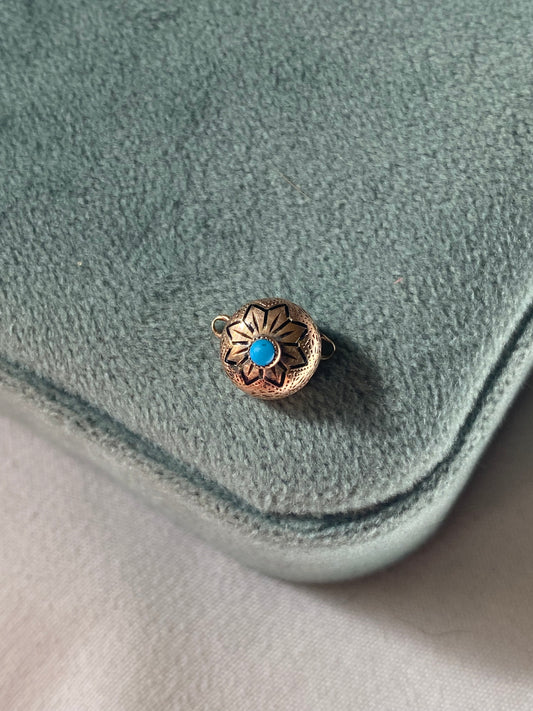 14kt antique turquoise finding