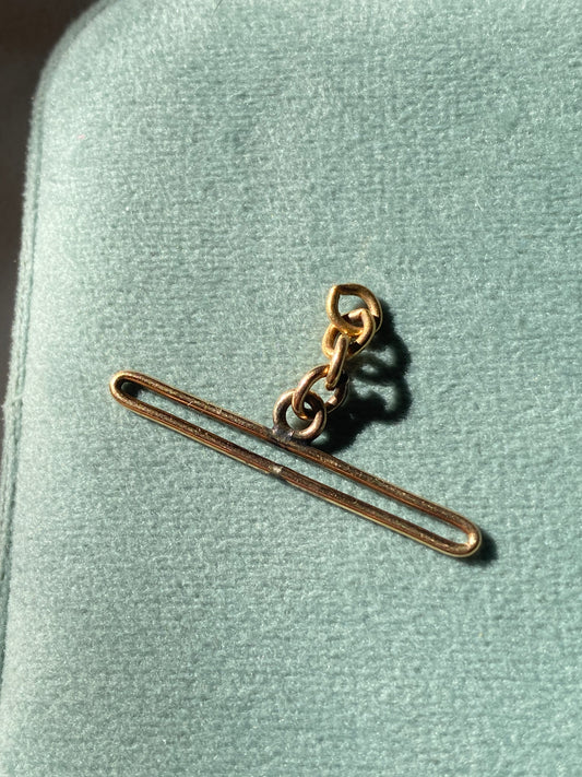 14kt antique t bar