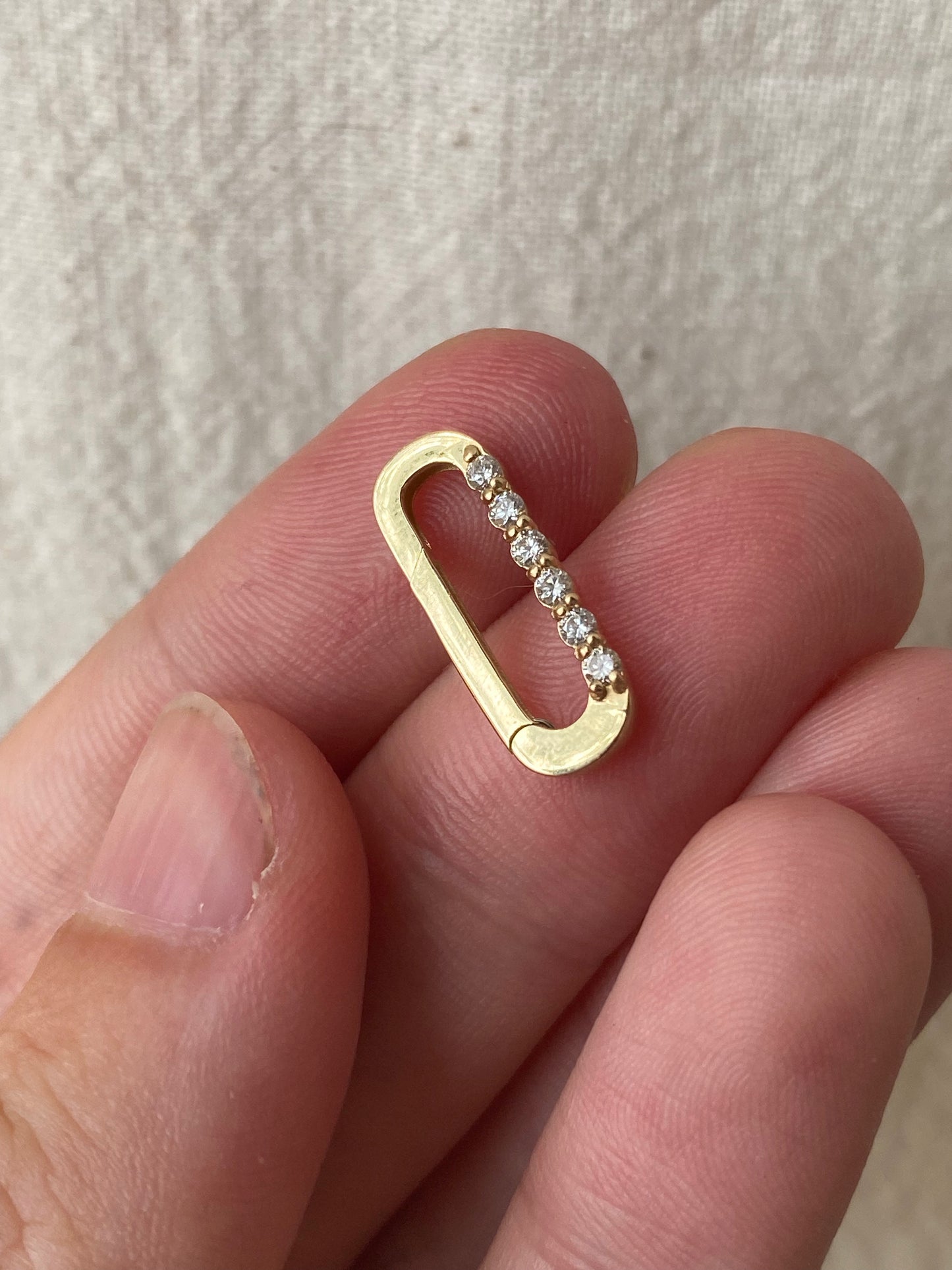 14kt 1.13ctw diamond trombone push connector
