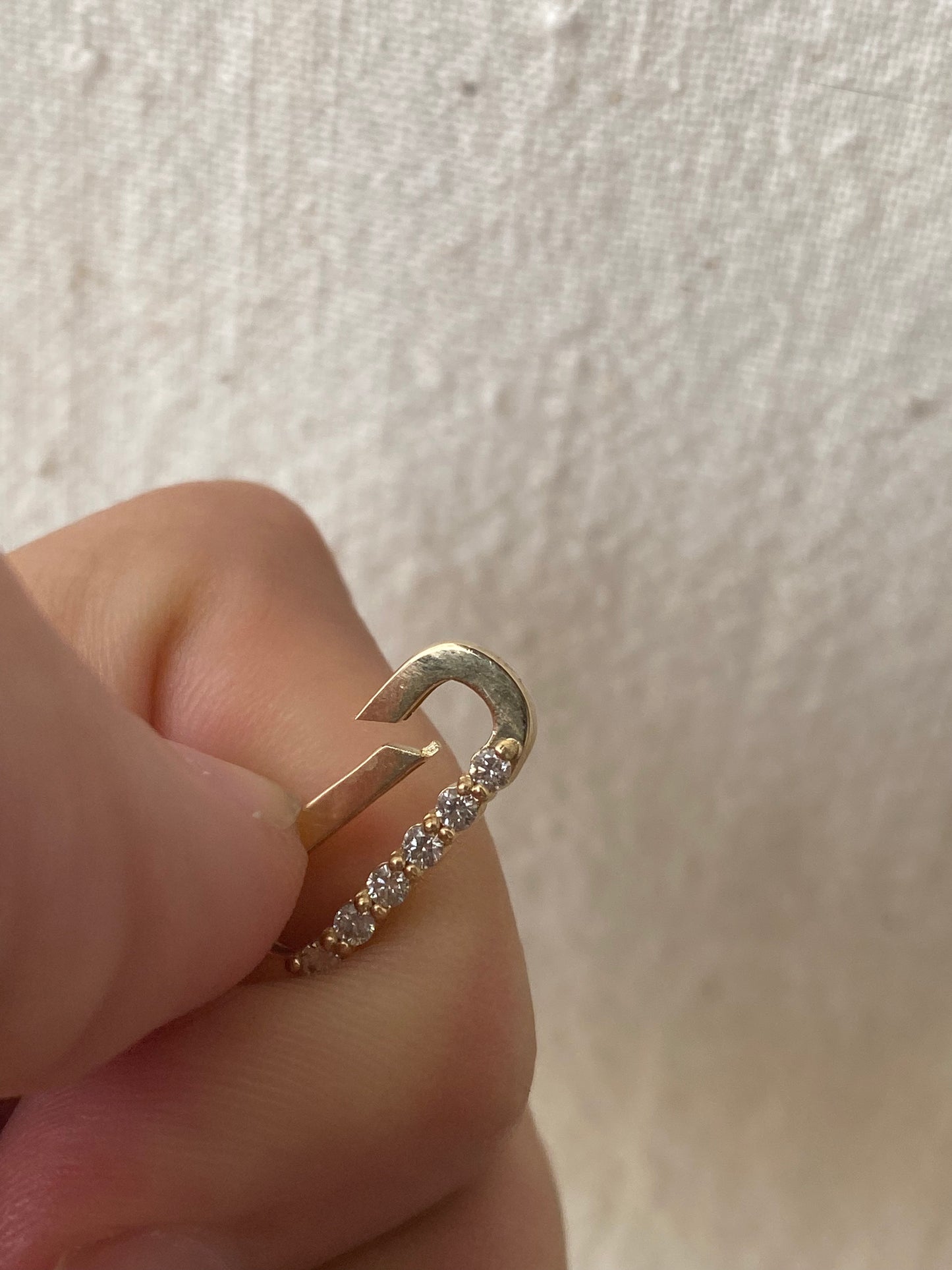 14kt 1.13ctw diamond trombone push connector
