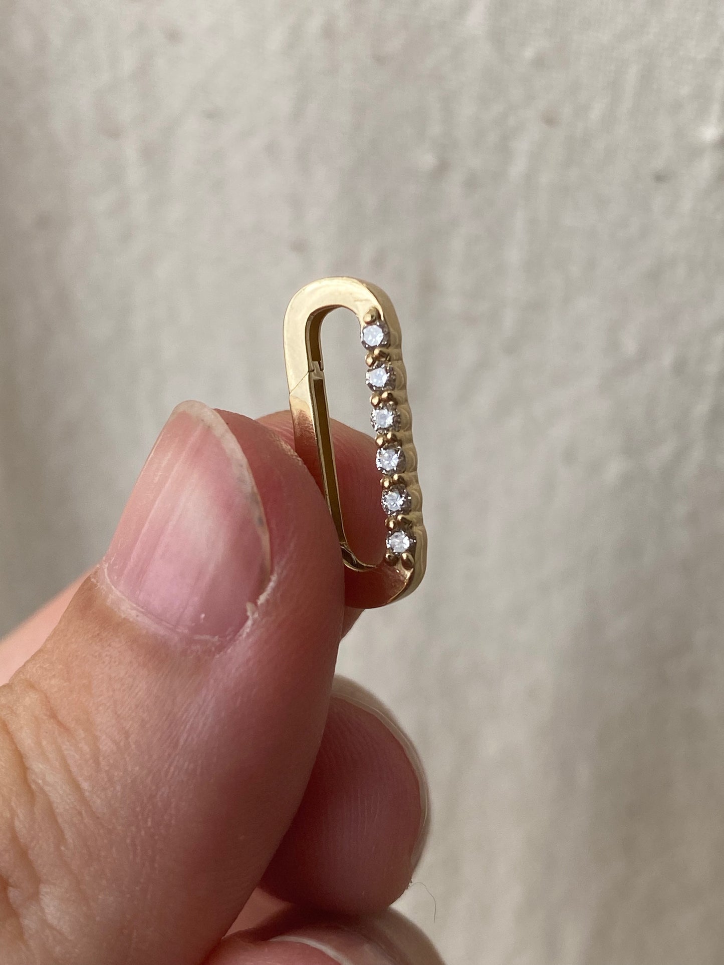 14kt 1.13ctw diamond trombone push connector