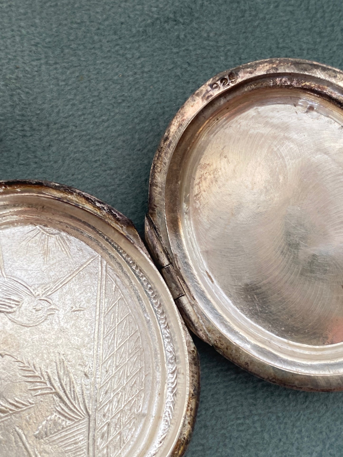 925 victorian etched locket