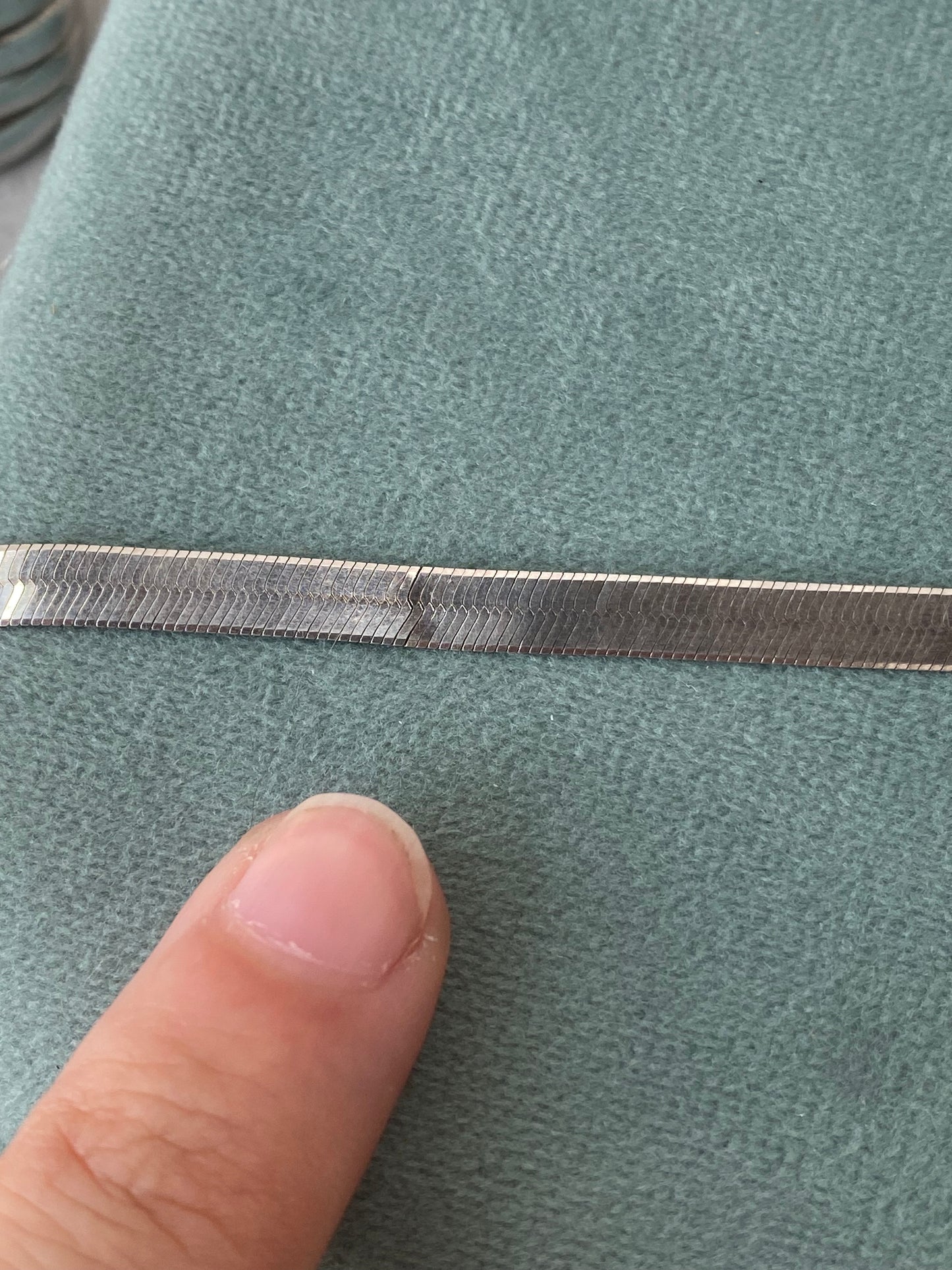 925 long herringbone necklace