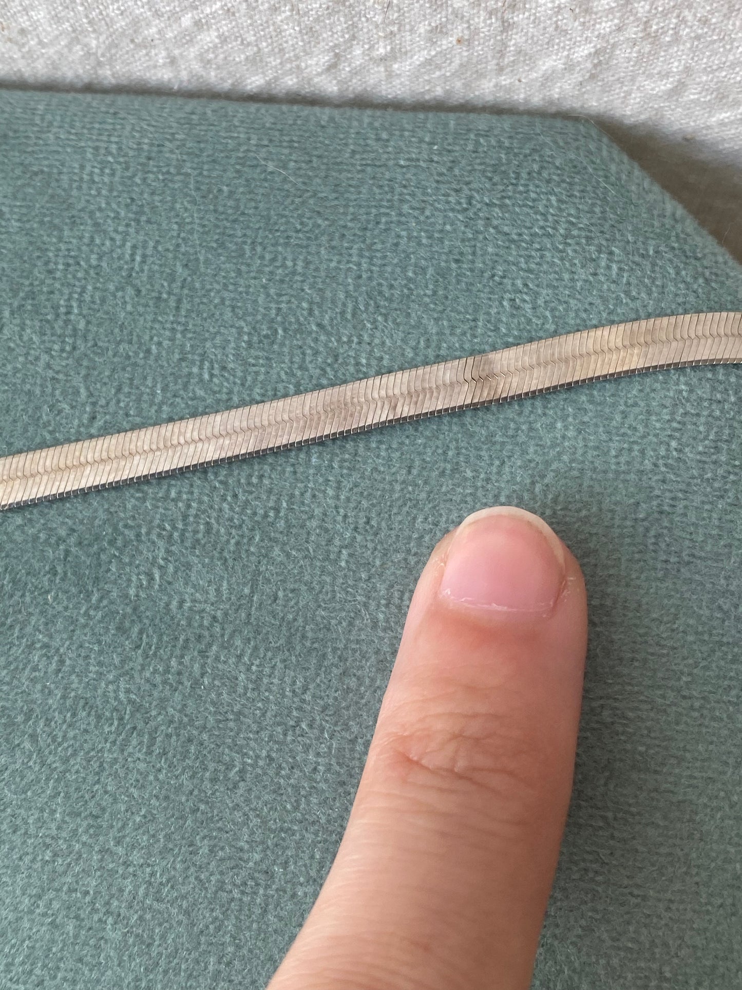925 long herringbone necklace