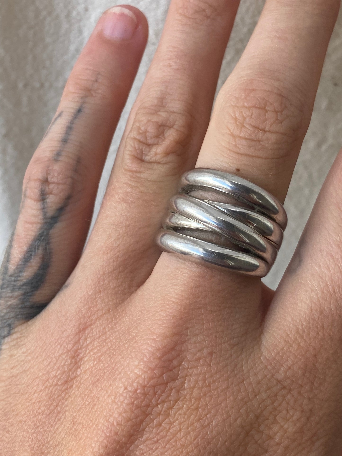 925 quad tapered band