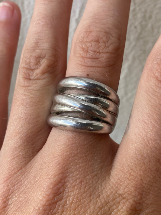 925 quad tapered band