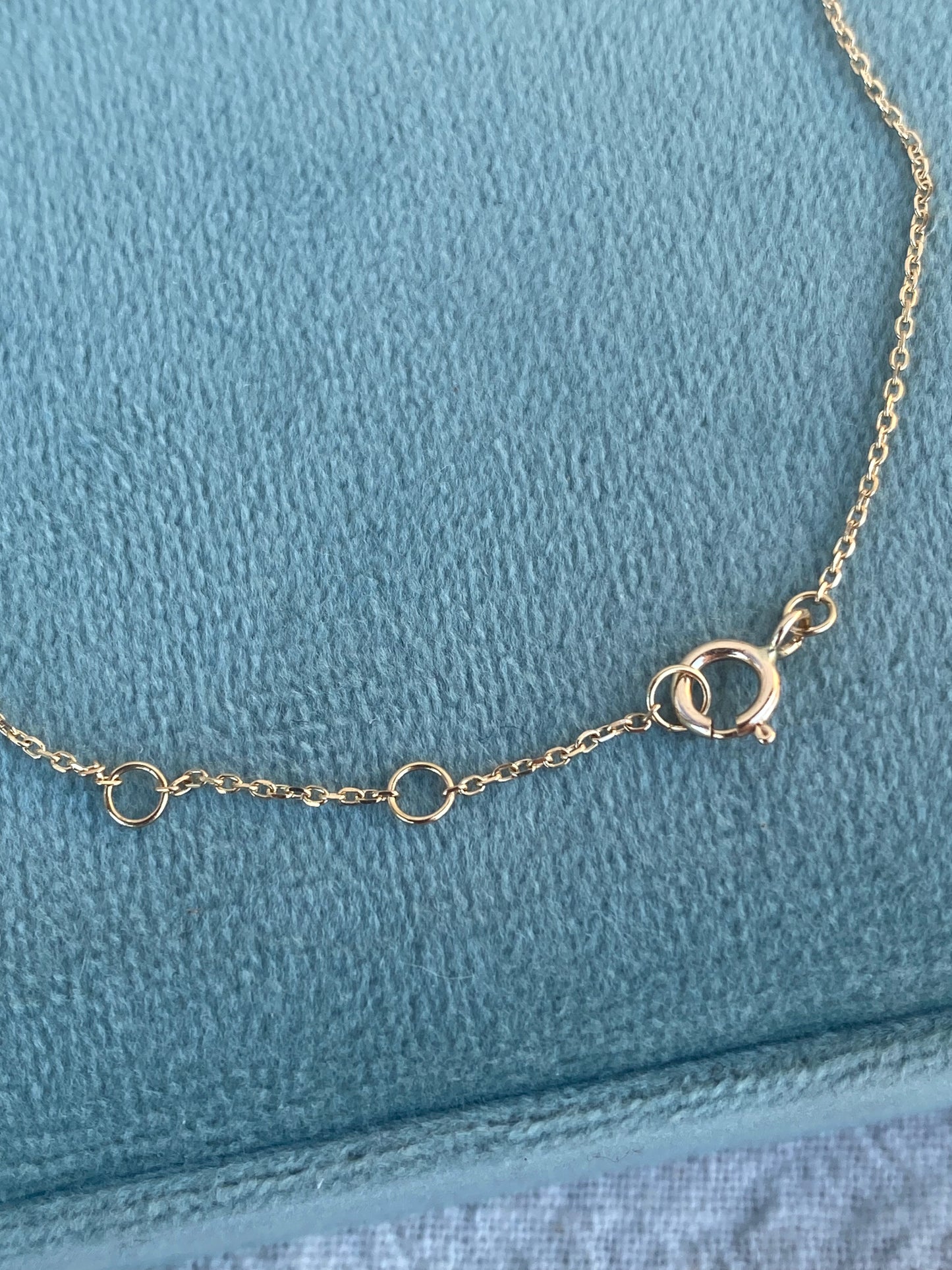 14kt 7" adjustable dual heart bracelet