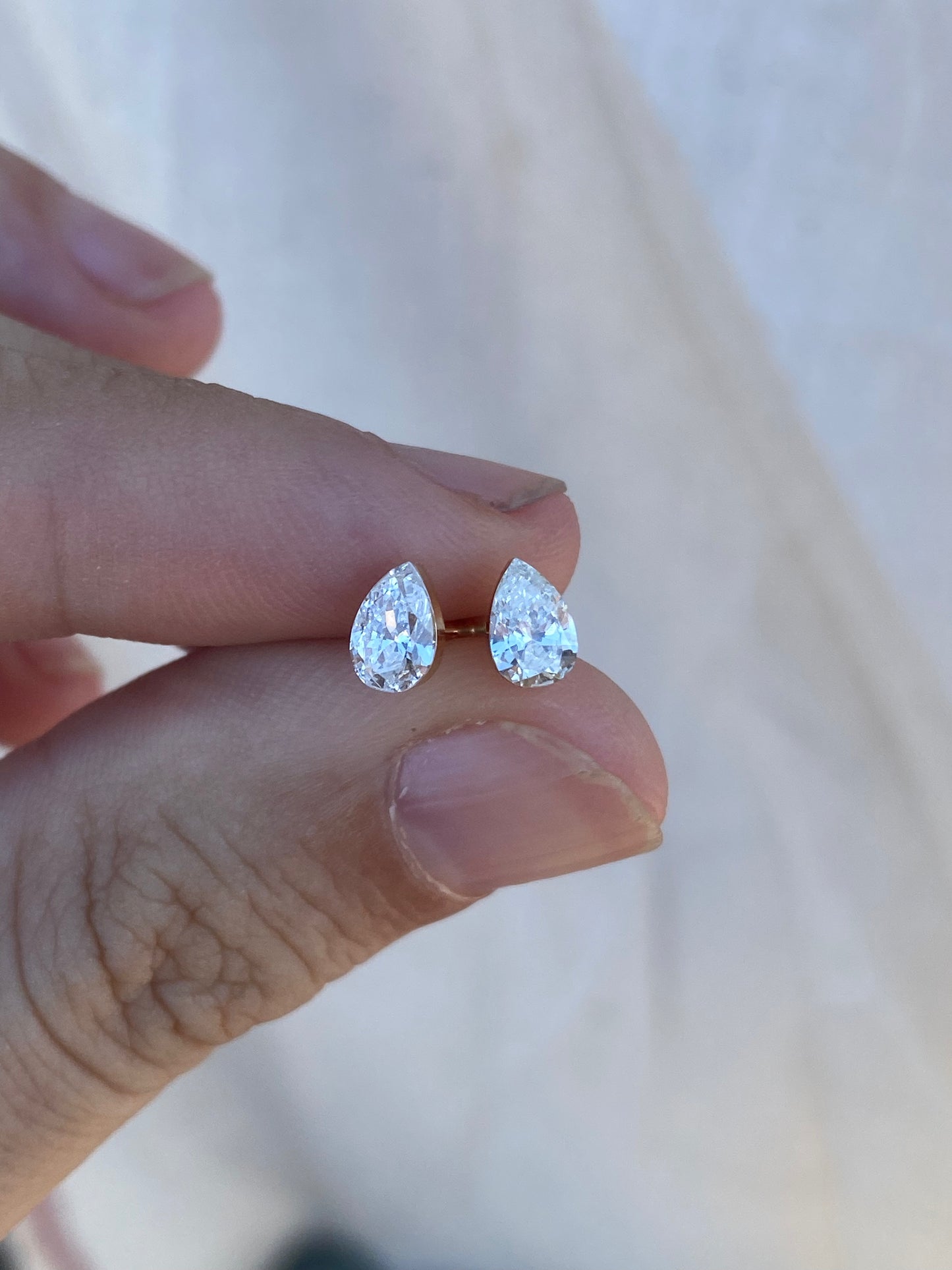 14kt .80ctw LAB diamond studs