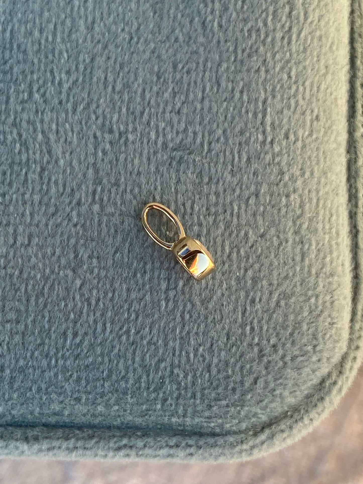 14kt LAB moonstone bezel pendant