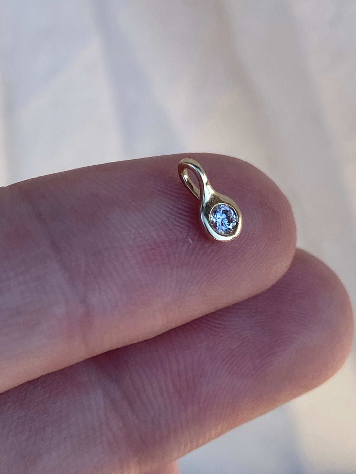 14kt mini diamond pendant