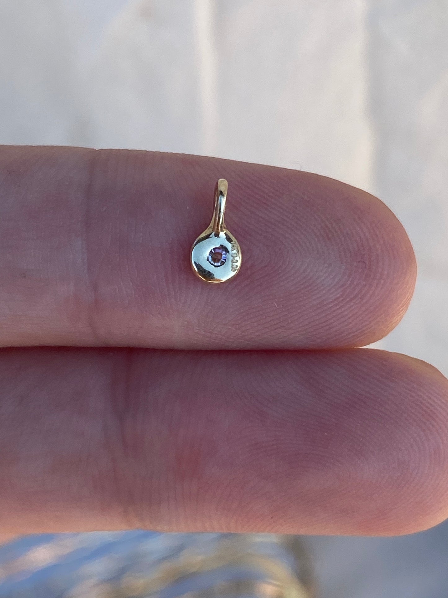 14kt mini diamond pendant