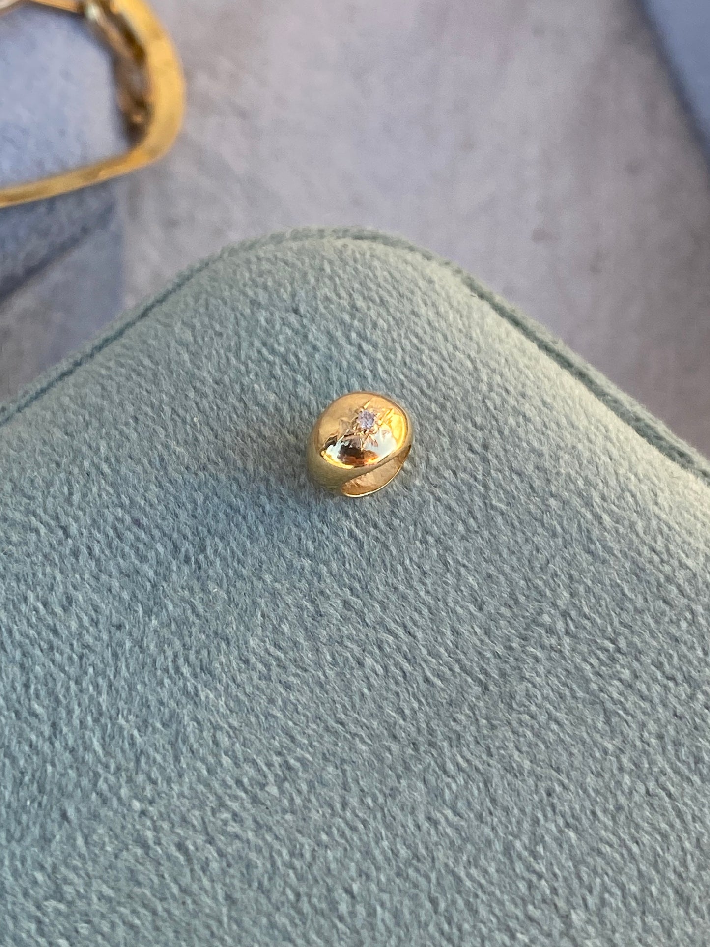 14kt diamond starburst spacer