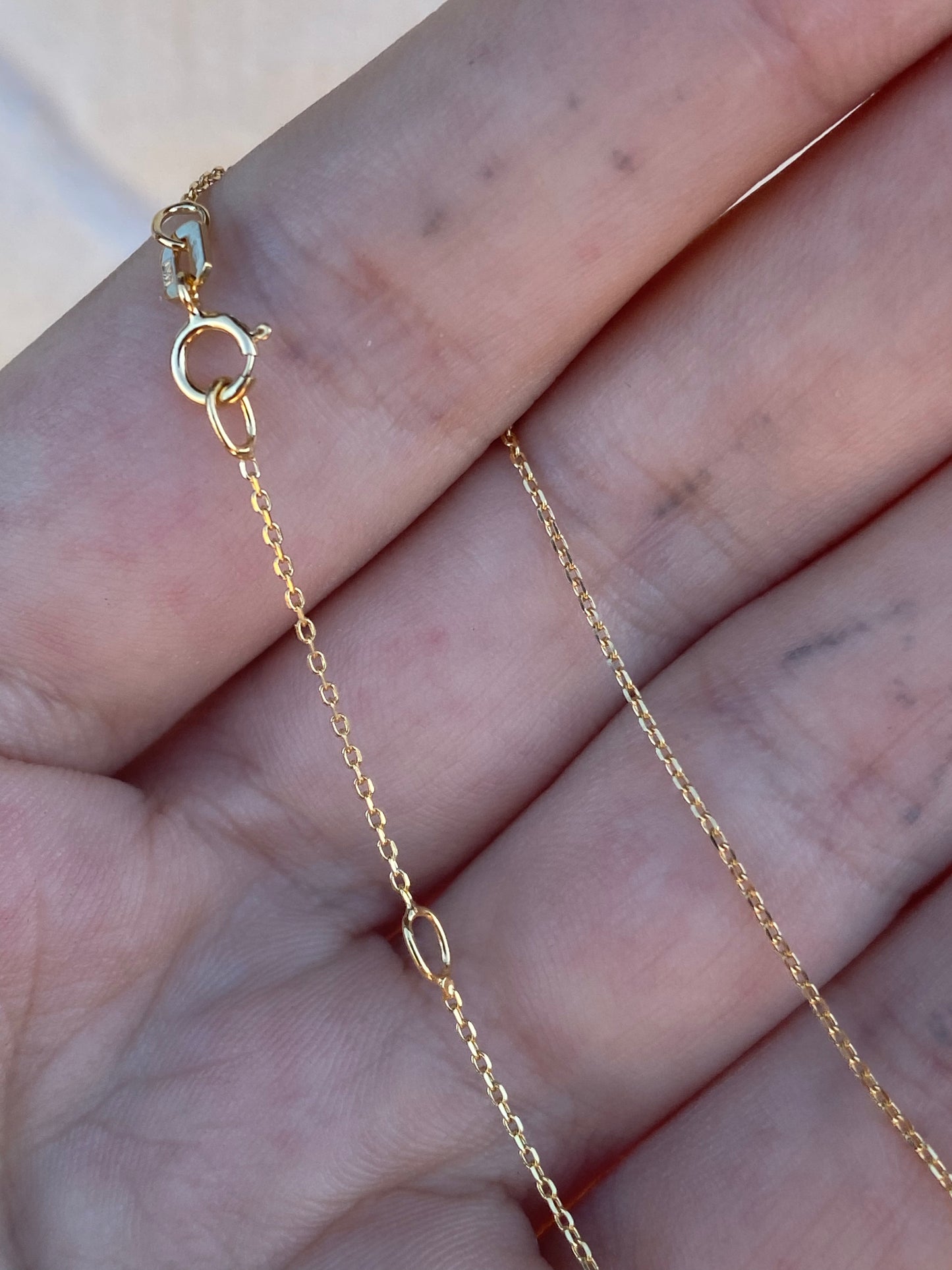 14kt 18" adjustable chain