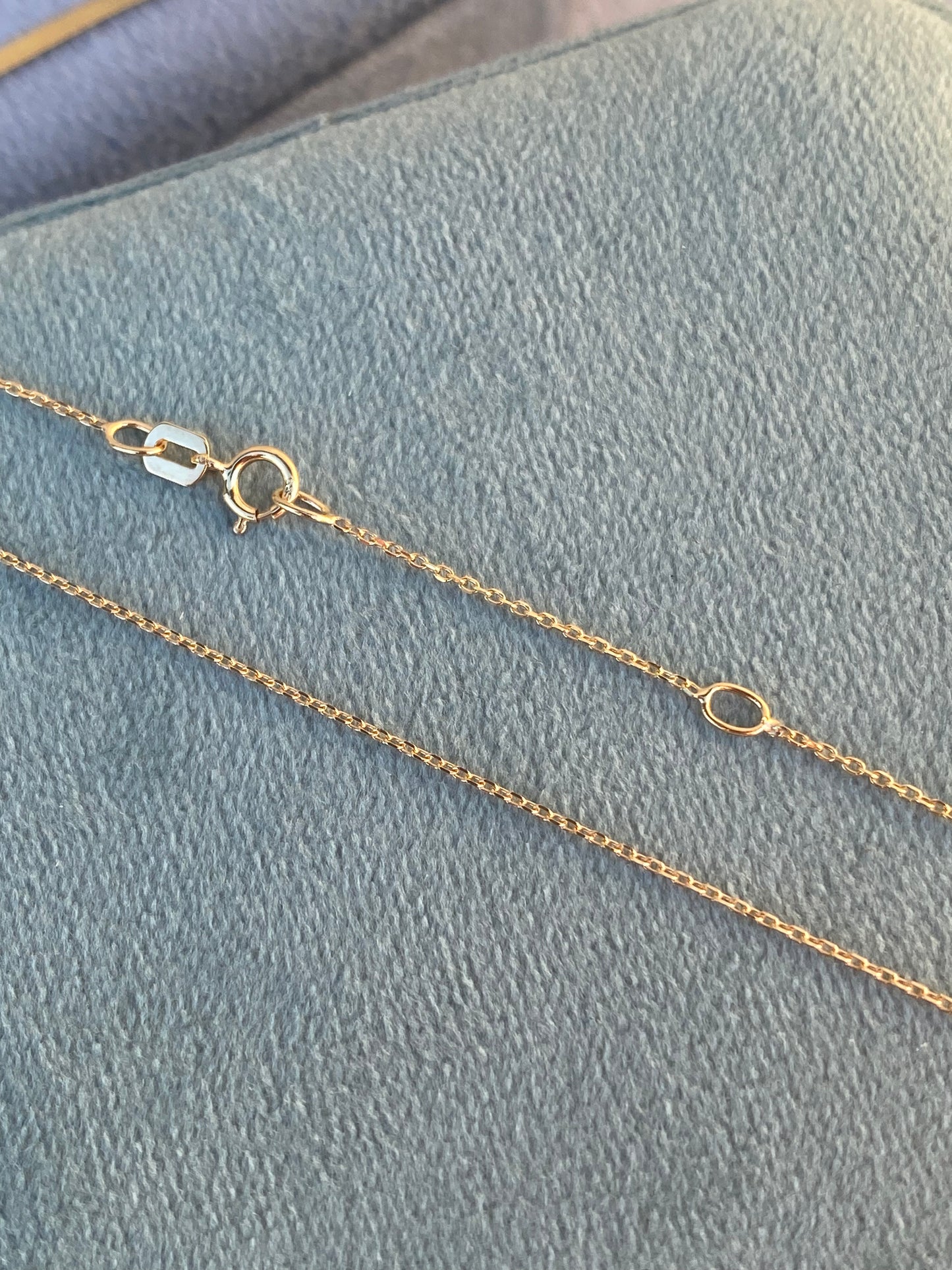 14kt 18" adjustable chain