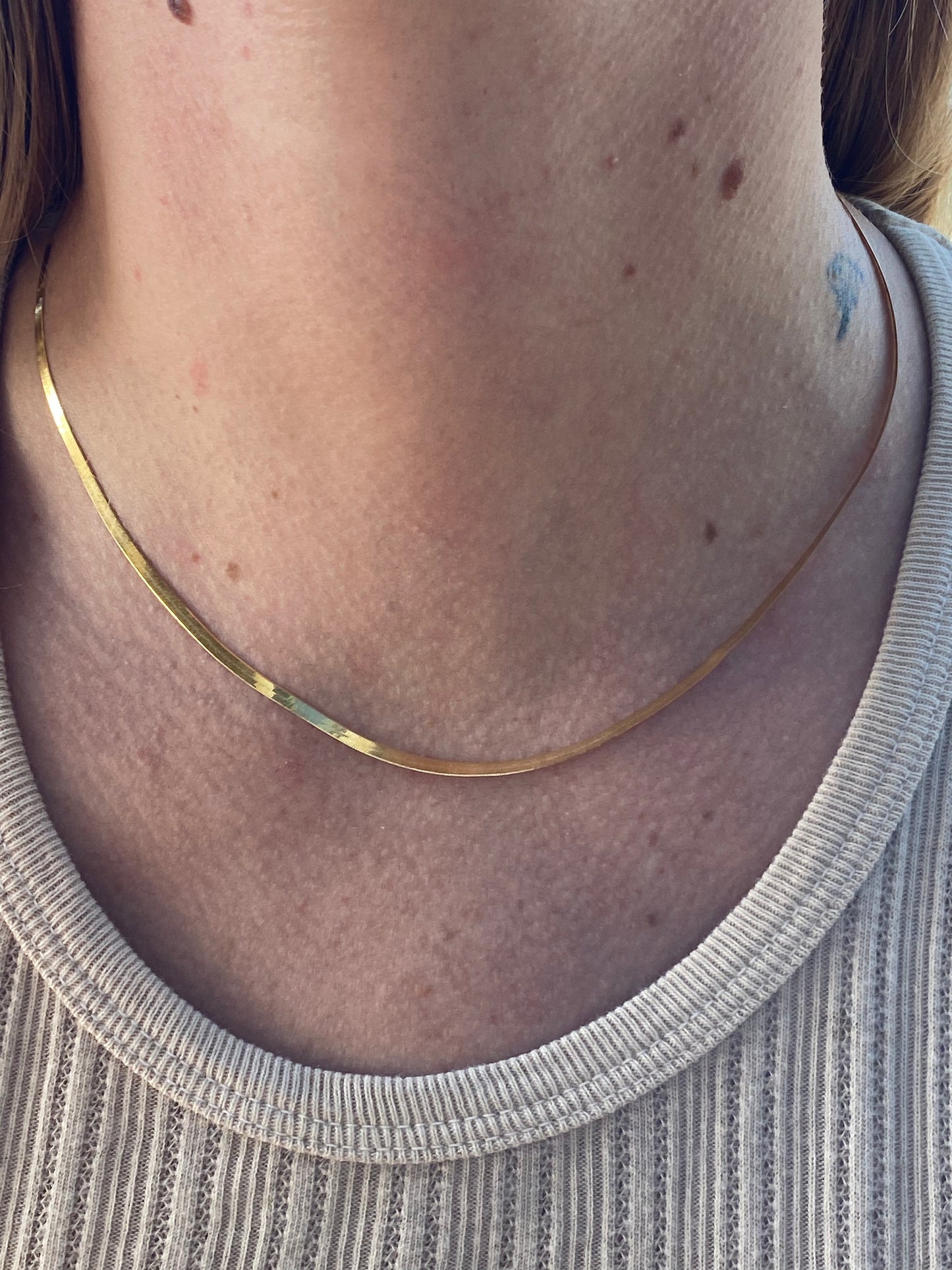 14kt 18" vintage herringbone