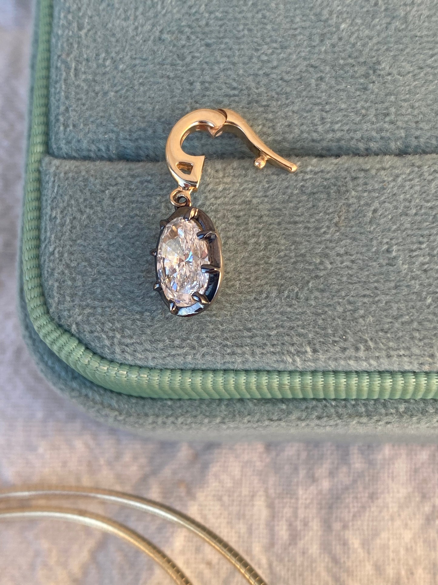 14kt 1.07ctw lab diamond pendant