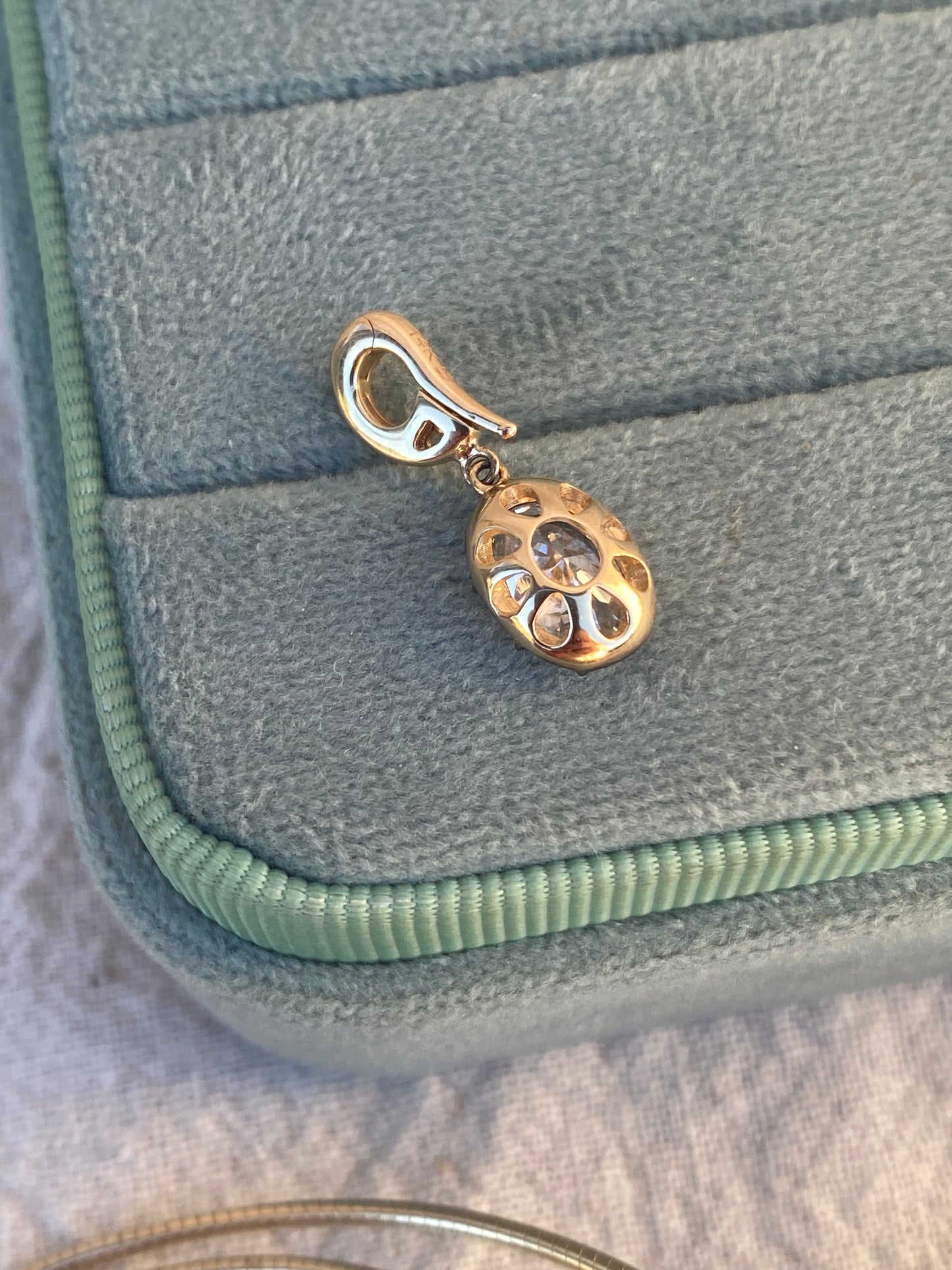 14kt 1.07ctw lab diamond pendant